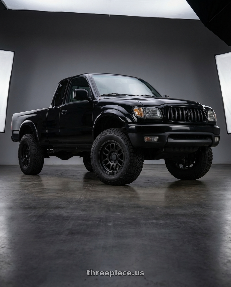 1999 toyota tacoma with Black Rhino CALICO 5X120 17X8.5 +34 MATTE BLACK wheels