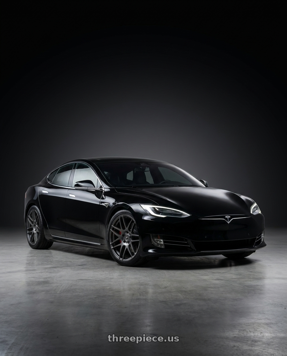 2018 model s p100d with Forgestar F14 5x120 20x9 +35 Gloss Anthracite wheels