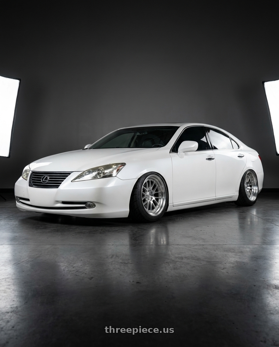 2007 Lexus es 350 with Aodhan DS06 5x114.3 19x8.5 +35 Silver W/machined Face wheels