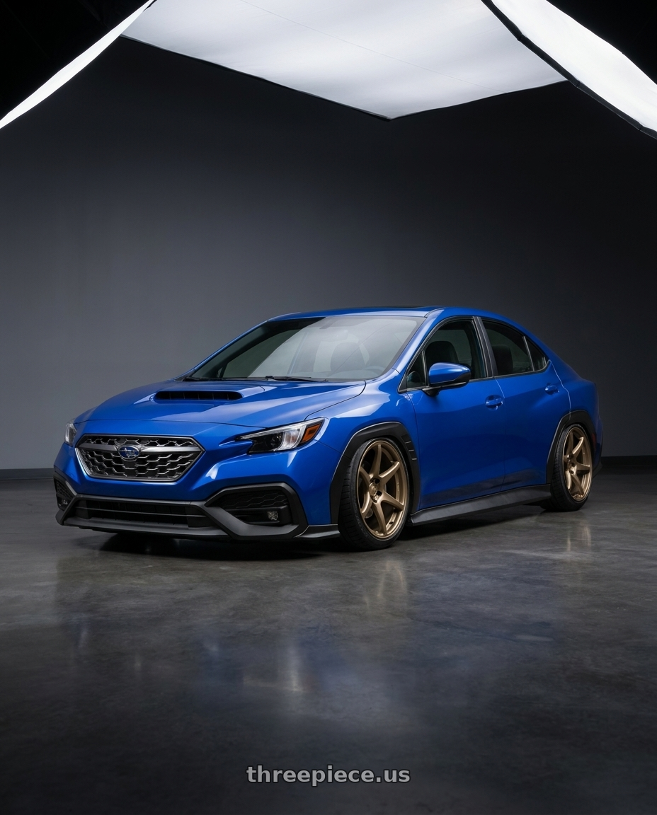 2024 Subaru WRX with Kansei K11B Tandem 5x114.3 19x10.5 22 Bronze wheels