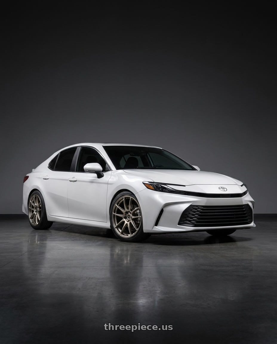 2025 toyota camry XLE and with WORK Emotion CR Shigoku 5x114.3 19x8.5 +38 Glow Gunmetal GGM wheels