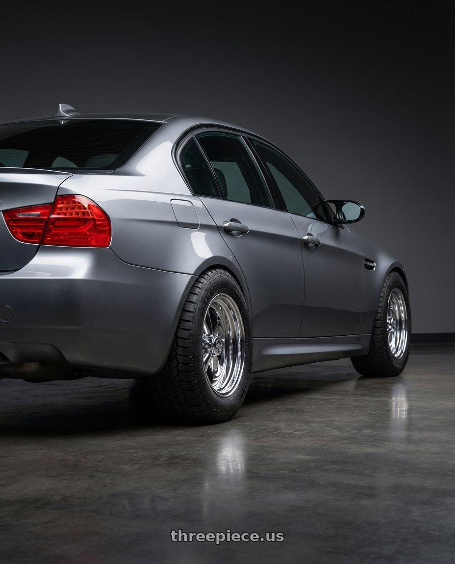 2011 BMW M3 ZCP with Cragar 61C S/S 5x114.3 15x10 -32 A171042 wheels rear three quarter view meaty tires