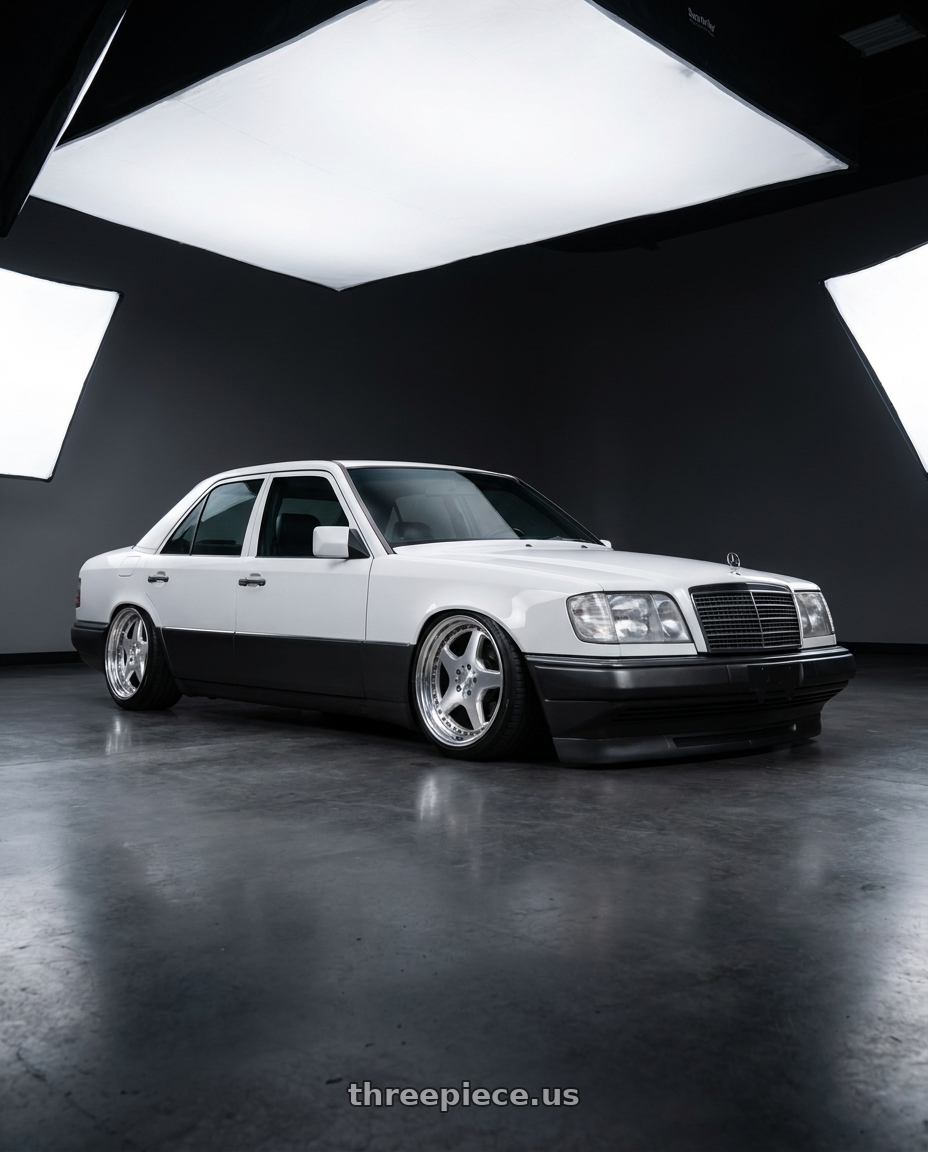 1995 Mercedes E320 with CCW LM5T 4x100 17x9.5 +0 Polished wheels