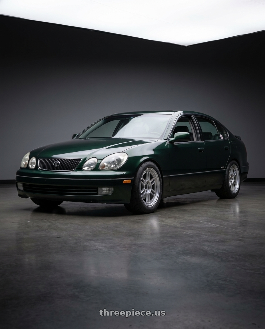 1998 toyota aristo with Enkei RPF1 5x114.3 18x8.5+30 Silver wheels