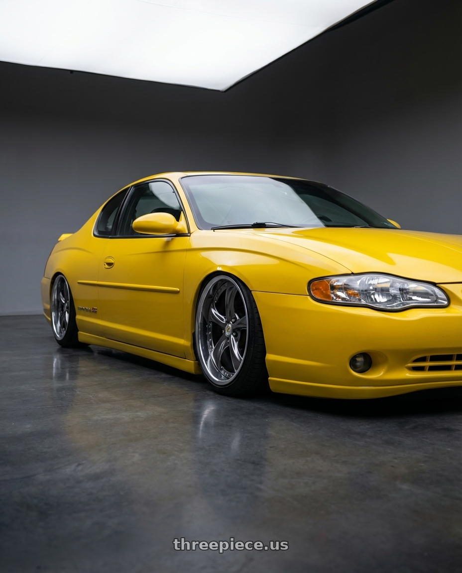 2004 Monte Carlo SS with Work Wheels VS-KF 5X114.3 19x7.5+34 Brilliant Silver Black A Disk FULL REVERSE wheels