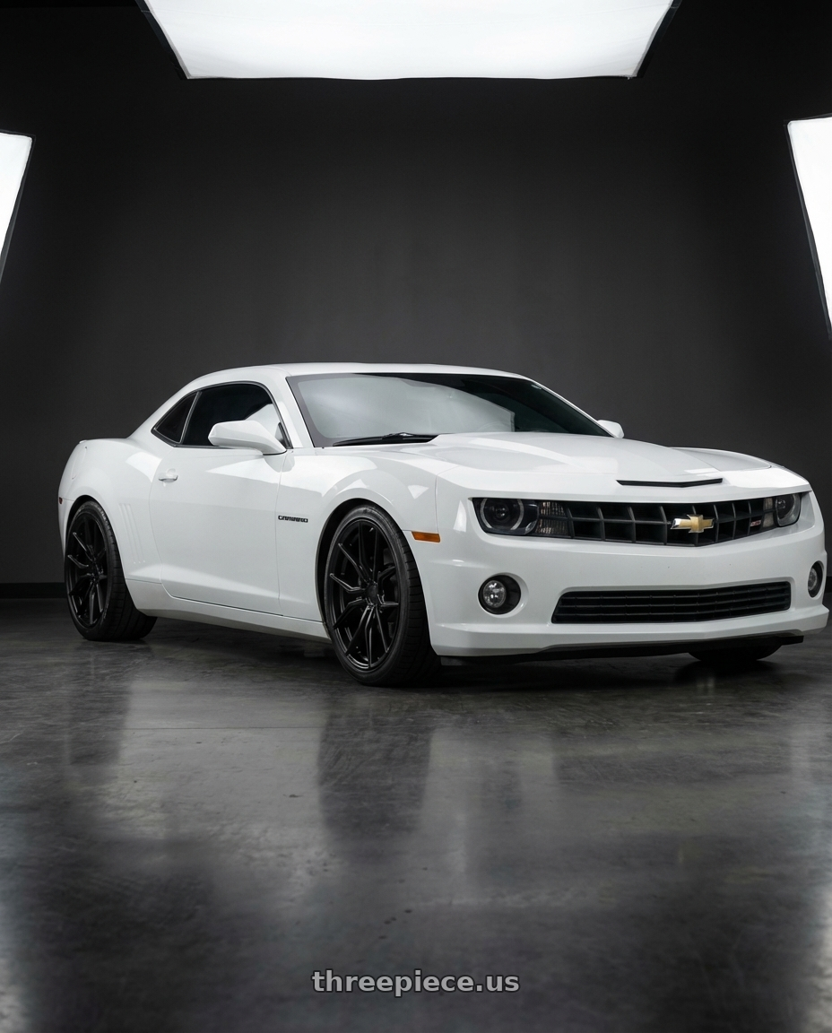 2014 Chevrolet Camaro 5th Gen with Aodhan AFF1 5x120 20x10.5+35 Matte Black wheels