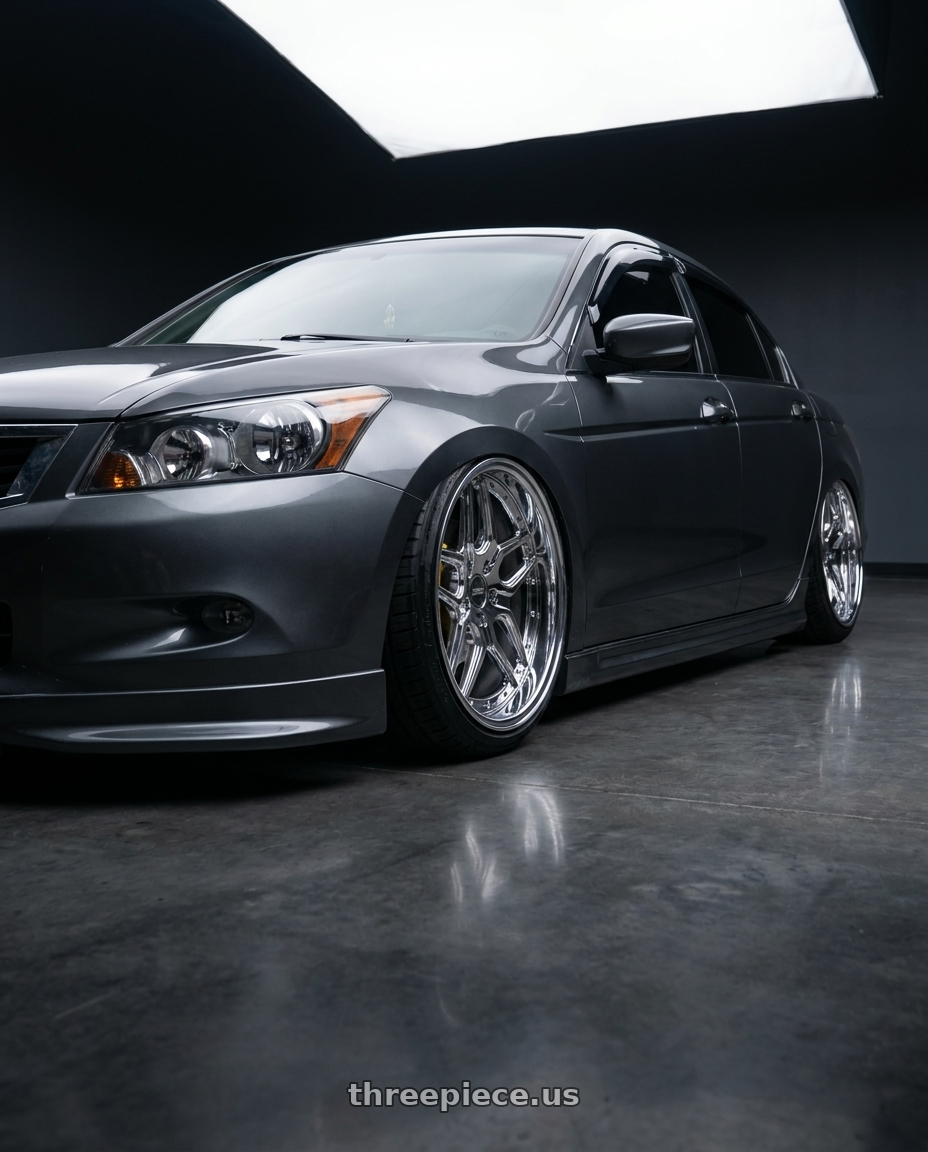2009 Honda accord ex with ESR Wheels CS15.2 5x114.3 18x10.5 +22 Vacuum Chrome wheels