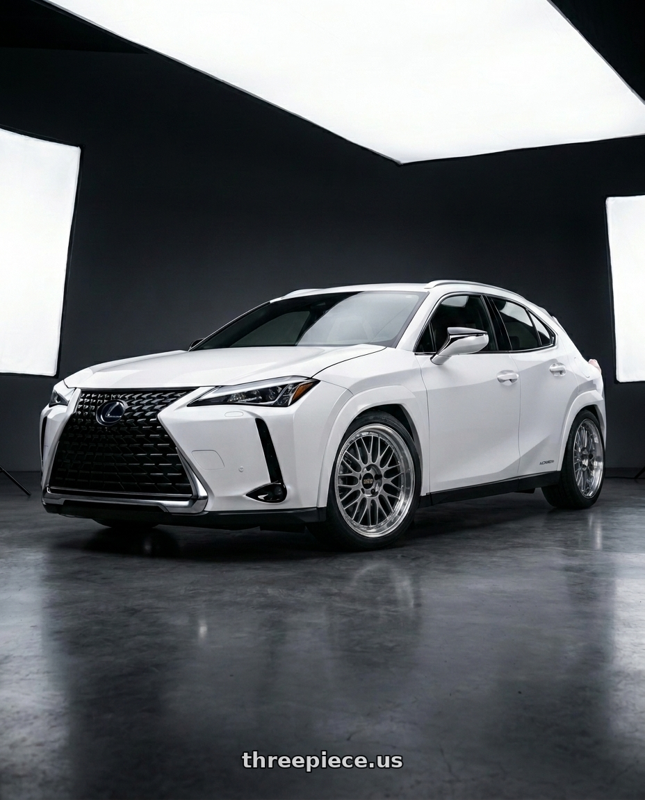 2026 Lexus UX300h with BBS LM 5x114.3 19x9.0+38 Diamond Silver wheels