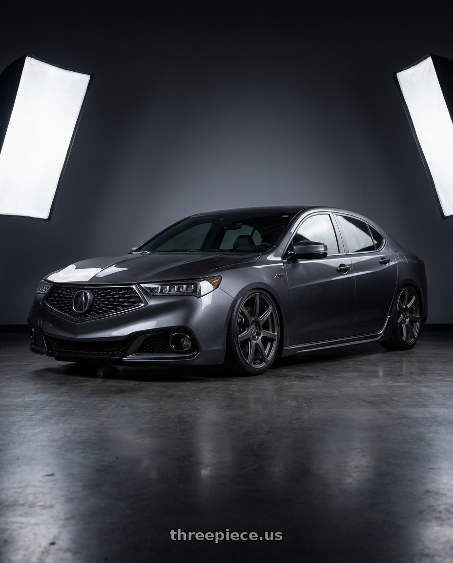 2019 Acura TLX with Work Emotion T7r 5x114.3 19x9.5 +38 Matte Gunmetal wheels