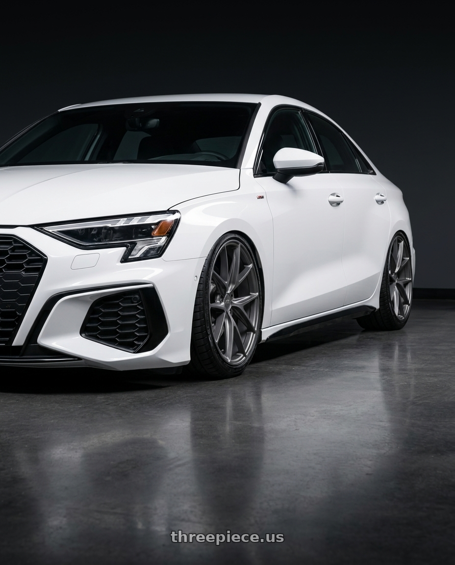 2024 Audi S3 8Y with Niche 1PC M116 MISANO 5X112 19X9.5 +50 MATTE GUN METAL wheels