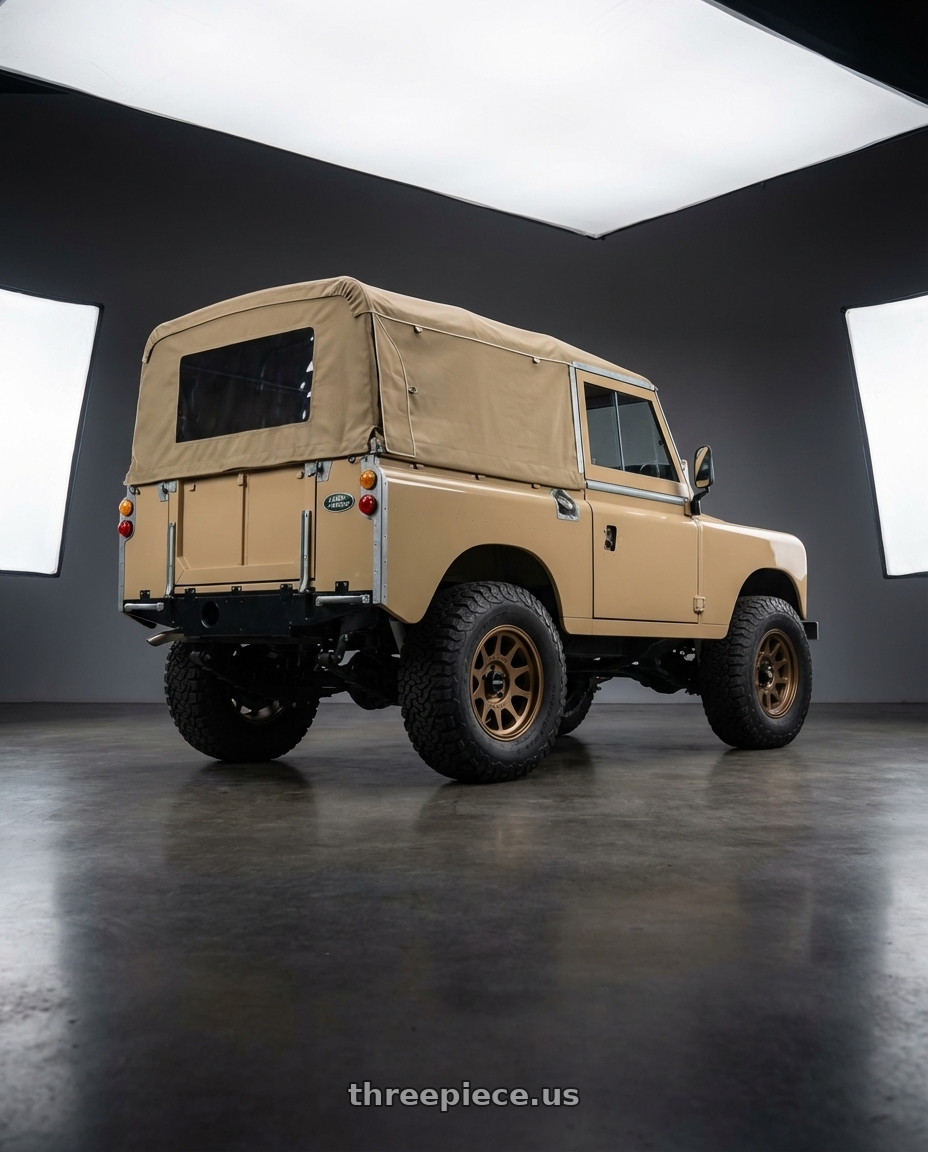 1985 land Rover with Method Race Wheels 305BZ NV 6x139.7 18x9 -12 METHOD BRONZE wheels rear three quarter view meaty tires