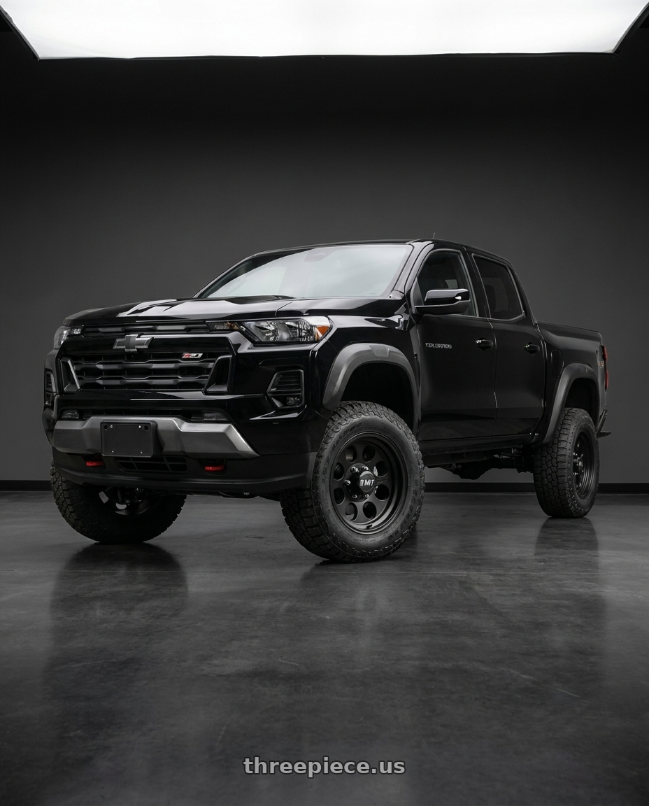 2026 chevy colorado 4x4 with Mickey Thompson Classic III Black 6x139.7 16x8 +0 Matte Black wheels