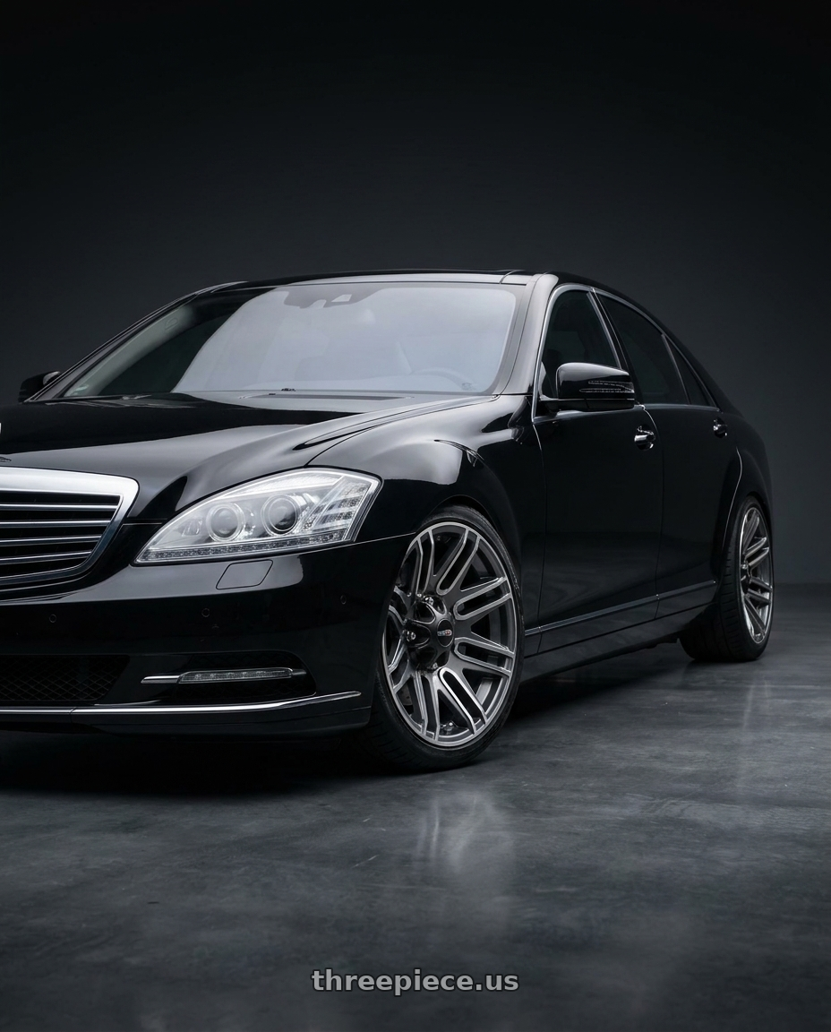2013 Mercedes Benz S class with Vision ATV 112 Assault 4x110 12x8-10 Gunmetal Machined Face wheels