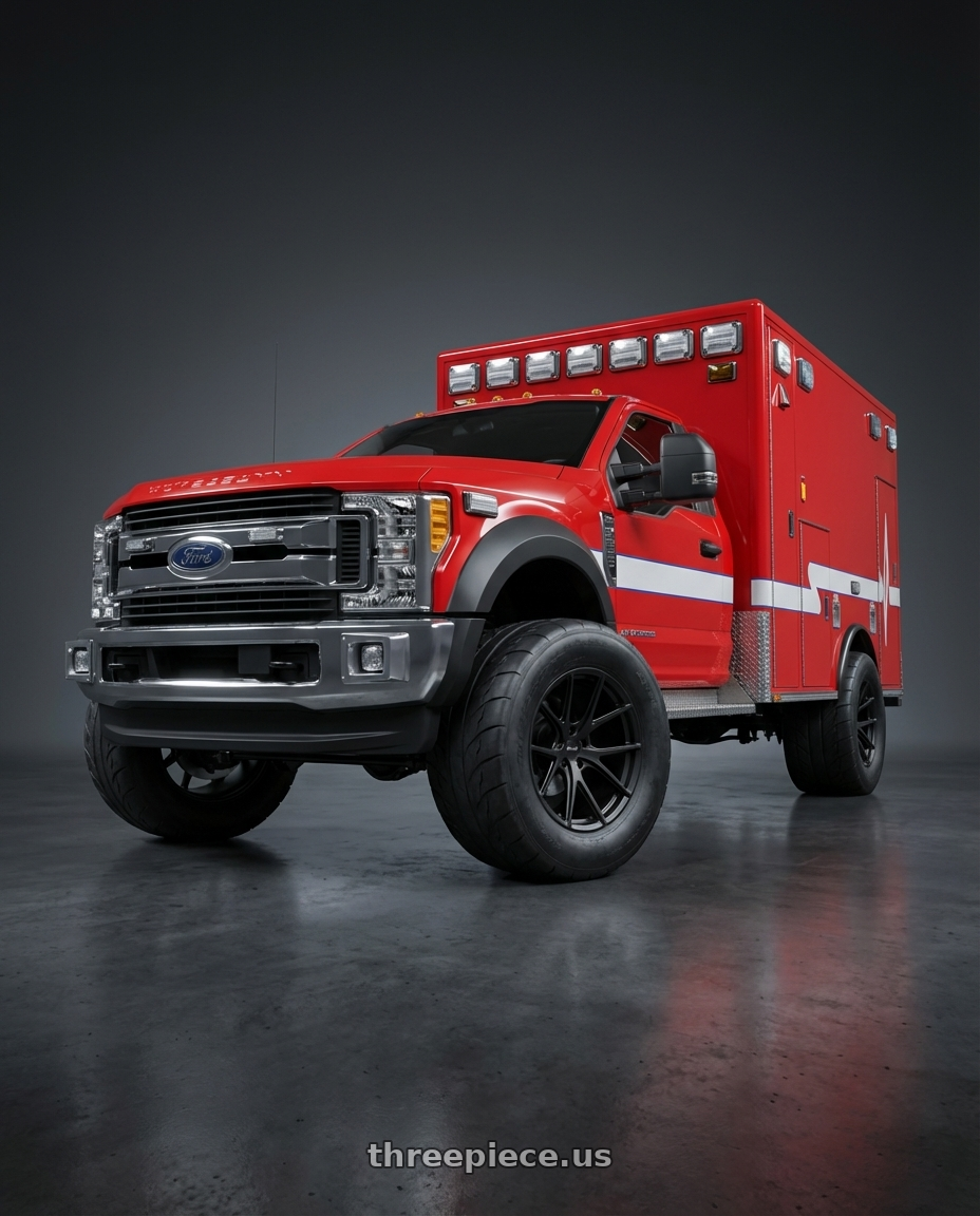 2018 Ford f450 ambulance  with Bravado 08B Tribute 5X115 18x10 +20 Matte Black wheels