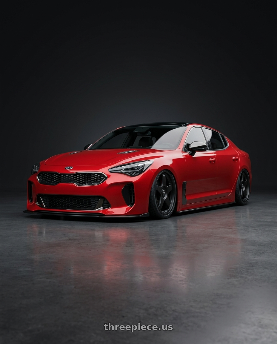 2022 Kia Stinger GT with fifteen52 CHICANE 5x114.3 / 5x120 19x8.5 +35 ASPHALT BLACK (SATIN BLACK) wheels
