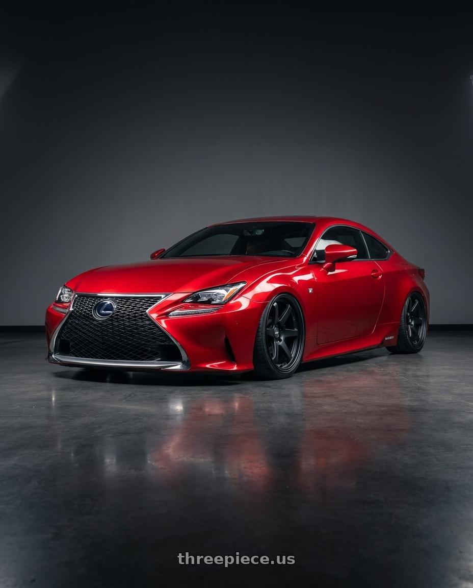 2018 Lexus RC F with ESR Wheels APEX SERIES AP6 5x114.3 19x9.5 +22 Matte Black wheels