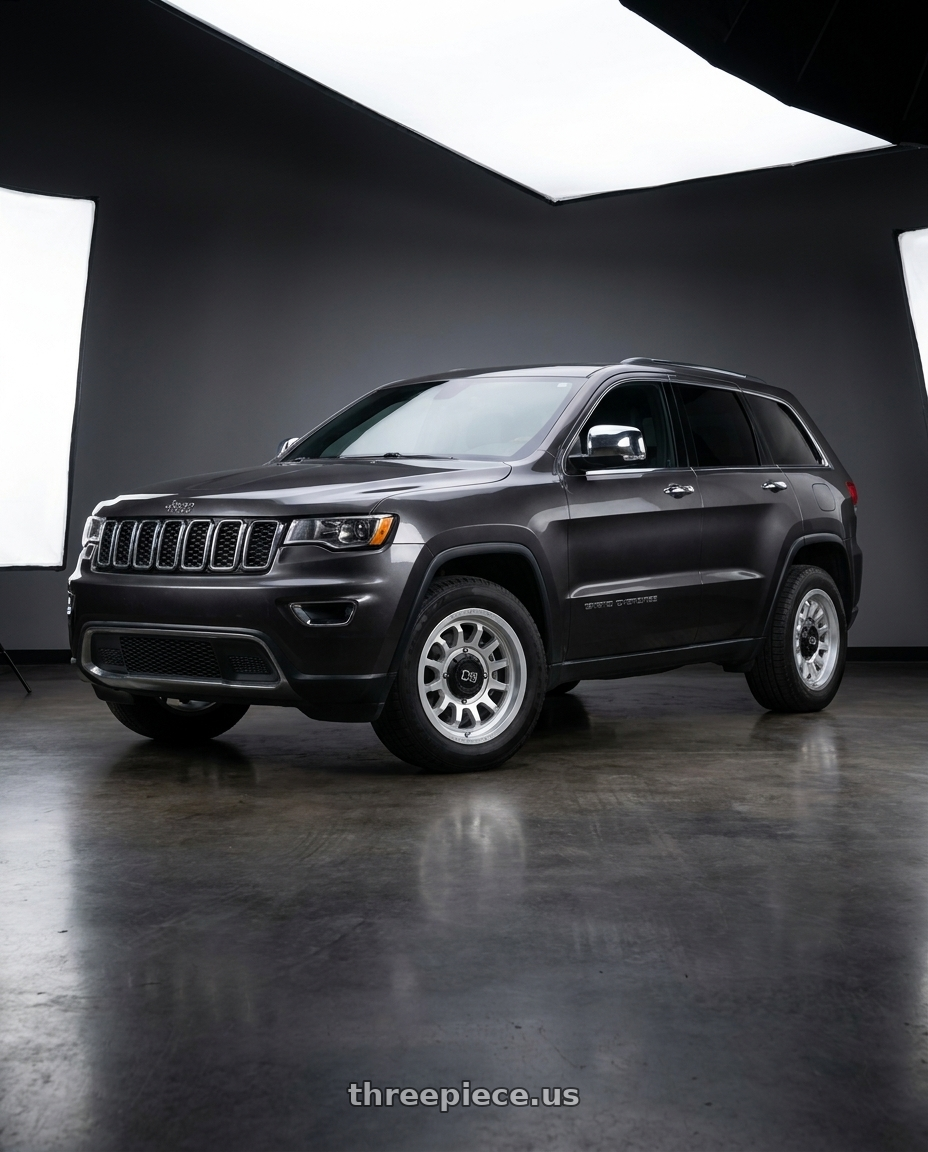 2017 grand jeep cherokee limited  with Black Rhino Powersports RAPID UTV 4X110 14X7 +10 HYPER SILVER W/ MACHINED FACE wheels