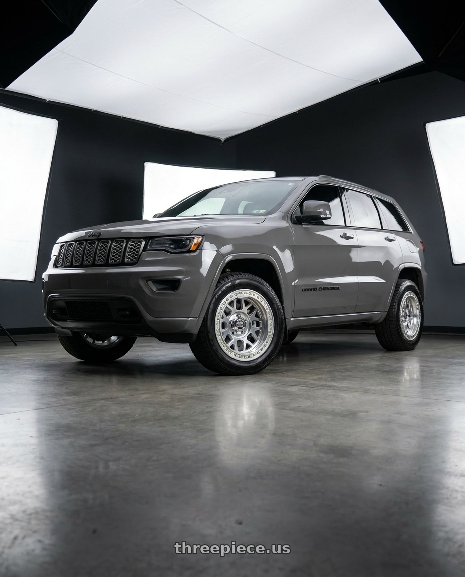 2021 Jeep Grand Cherokee Overland with KMC KM235 GRENADE CRAWL BEADLOCK 5X127 17X8.5 +0 MACHINED wheels