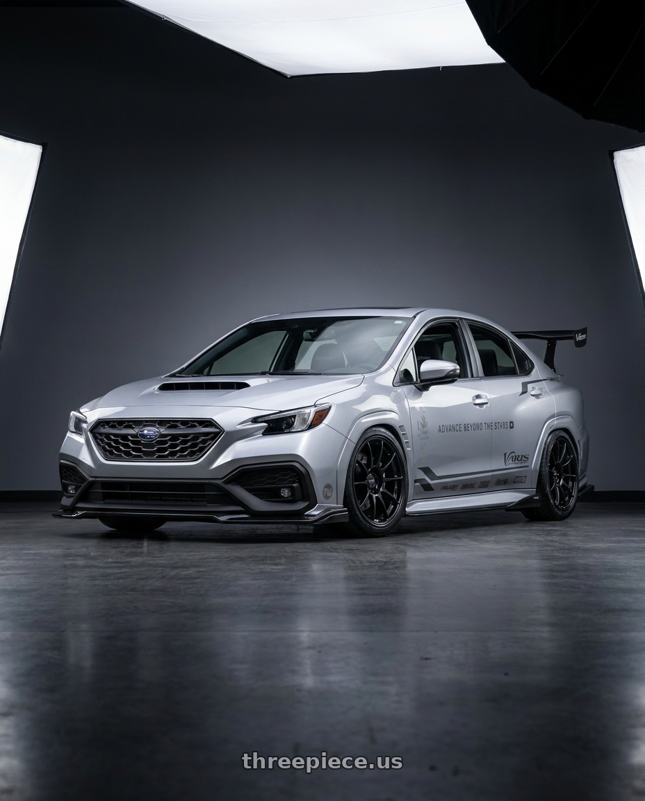 2026 Subaru Wrx Limited Ice Silver Metallic with Enkei NT03+M 5x114.3 18x9.5+40 Gloss Black wheels