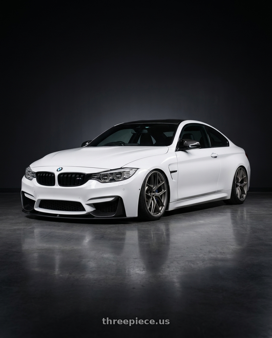 2018 BMW M4 F82 with BBS CC-R 5x120 19x9.0+26 Satin Platinum wheels