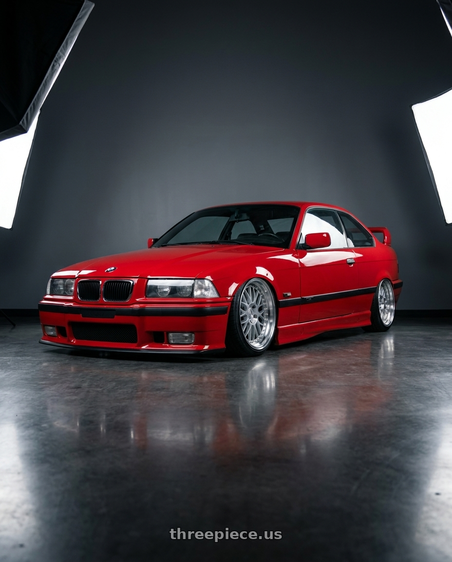 1996 BMW E36 328is with Aodhan AH02 5x114.3 18x8.5+35 Silver w/ Machined Lip wheels