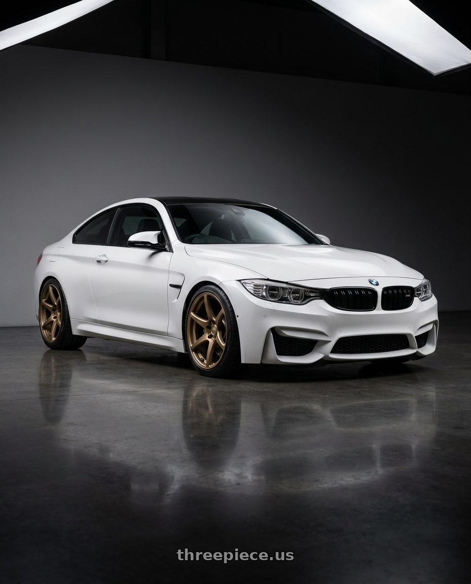 2018 BMW M4 F82 with Kansei K11B Tandem 5X120 19x10.5 22 Bronze wheels