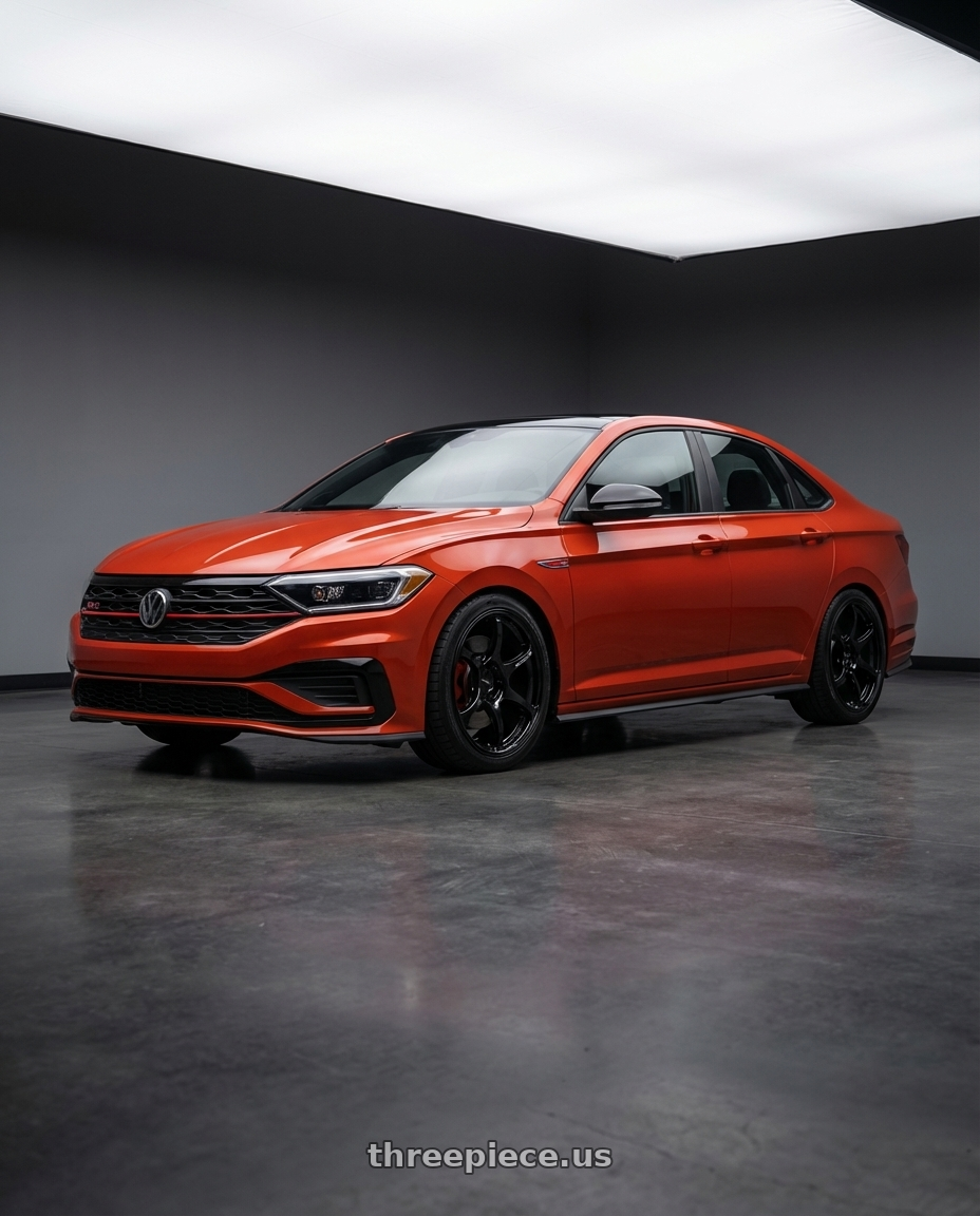 2023 Volkswagen Jetta GLI MK7 with Advan RGIII 5x112 18x8+50 Gloss Black wheels