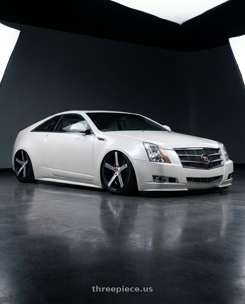 2012 cadillac cts 2-door coupe rwd with Niche 1PC M124 MILAN 5X120 20X8.5 +35 GLOSS BLACK BRUSHED wheels