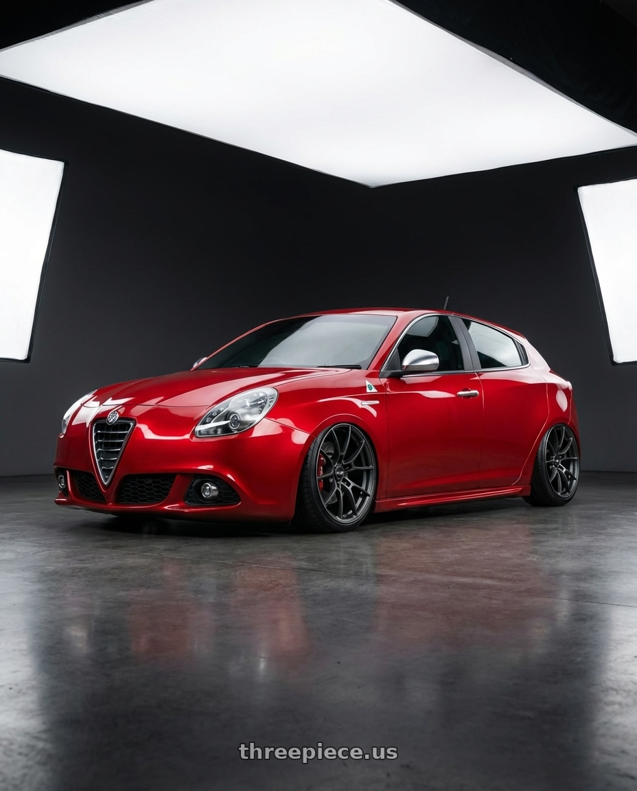2012 Alfa Romeo Giulietta QV 940 with Volk Racing G025 5x120 19x9.5 +25 MATTE GUNBLACK / DC wheels
