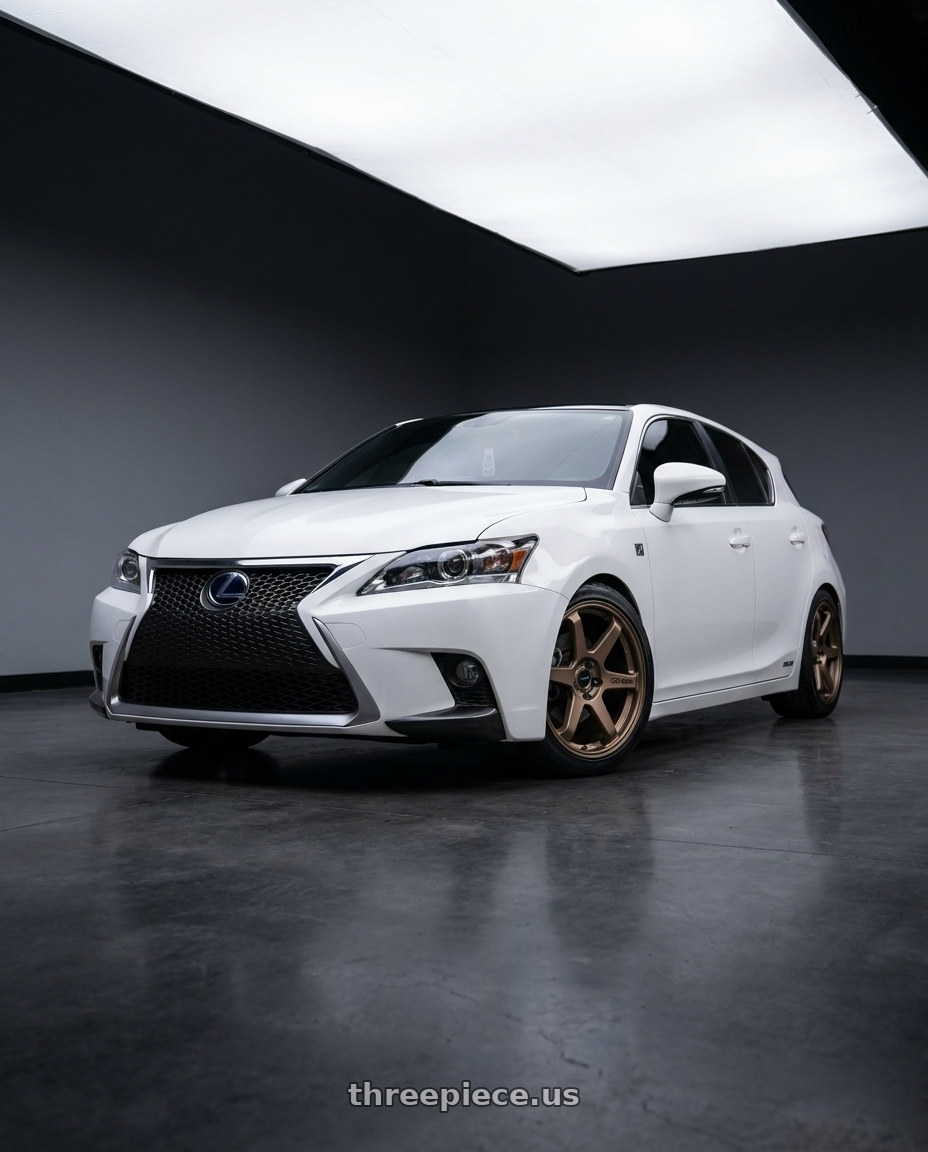 2015 Lexus CT200h F sport with Enkei T6R 5x100 18x8+45 Matte Bronze wheels