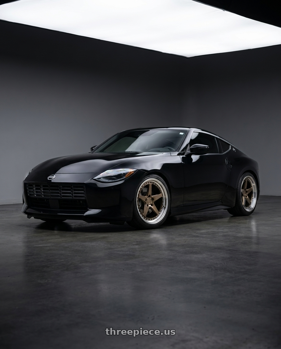 2024 Nissan Z Sport with Aodhan DS05 5x100 18x8.5+35 Bronze w/Machined Lip wheels