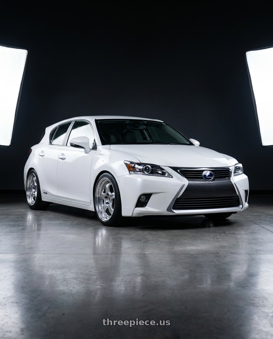 2016 Lexus CT200h Base with Work Meister S1 3P 5x100 18x8+35 A Disk Silver wheels
