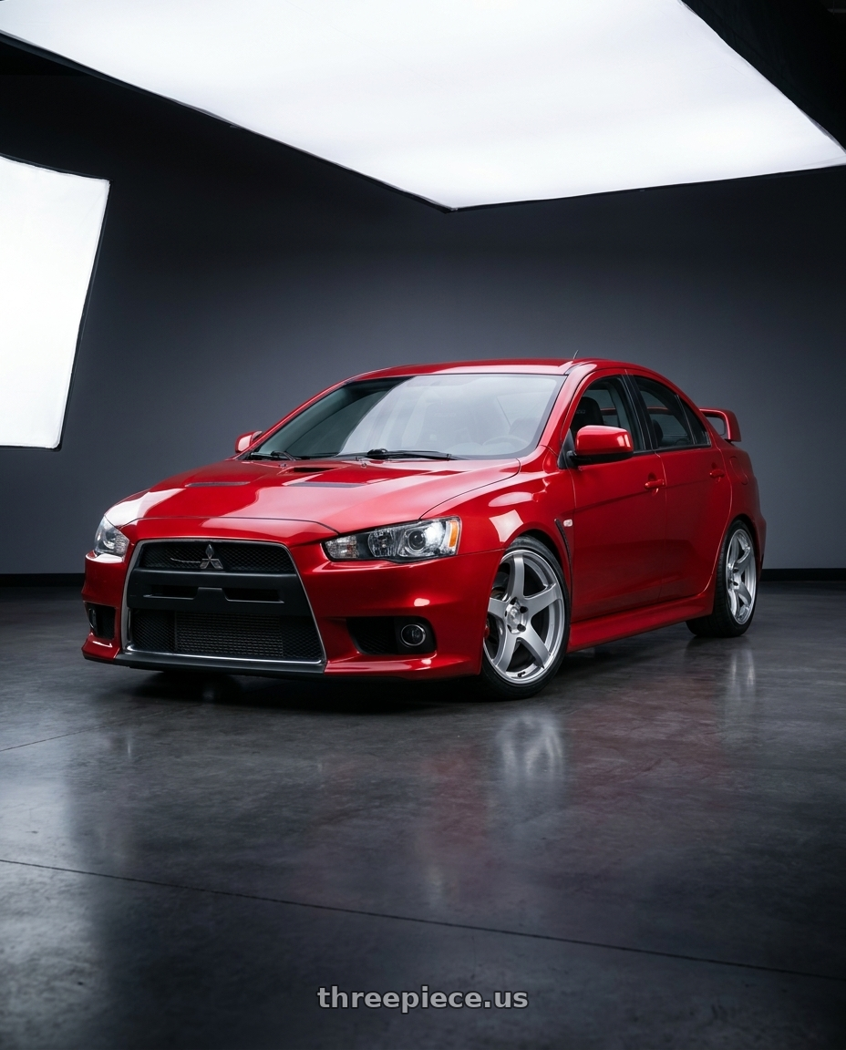 2012 Mitsubishi Lancer Evo X with Ssr Gtv01 5x114.3 18x10.5+15  GLARE SILVER wheels