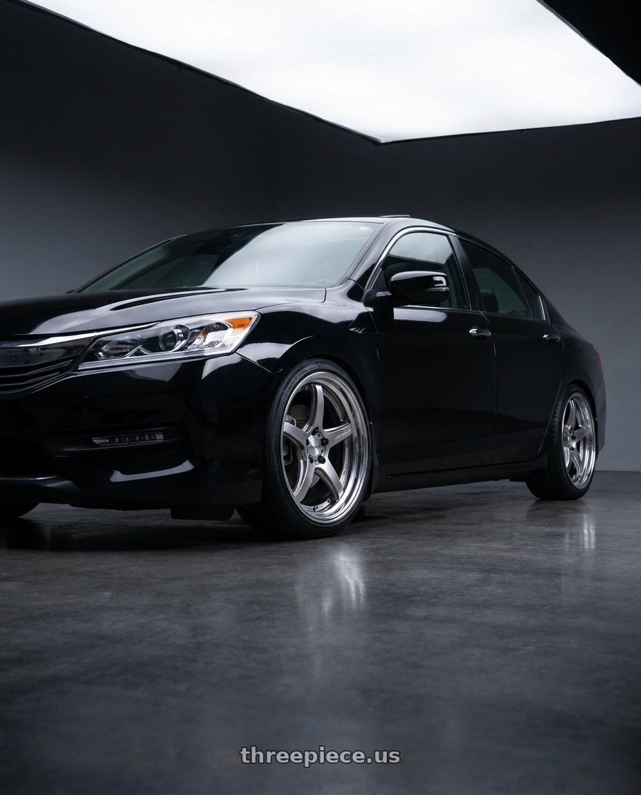 2017 honda accord exl with Work T5R 2P 5x114.3 18x8.5 +45 GT SILVER wheels
