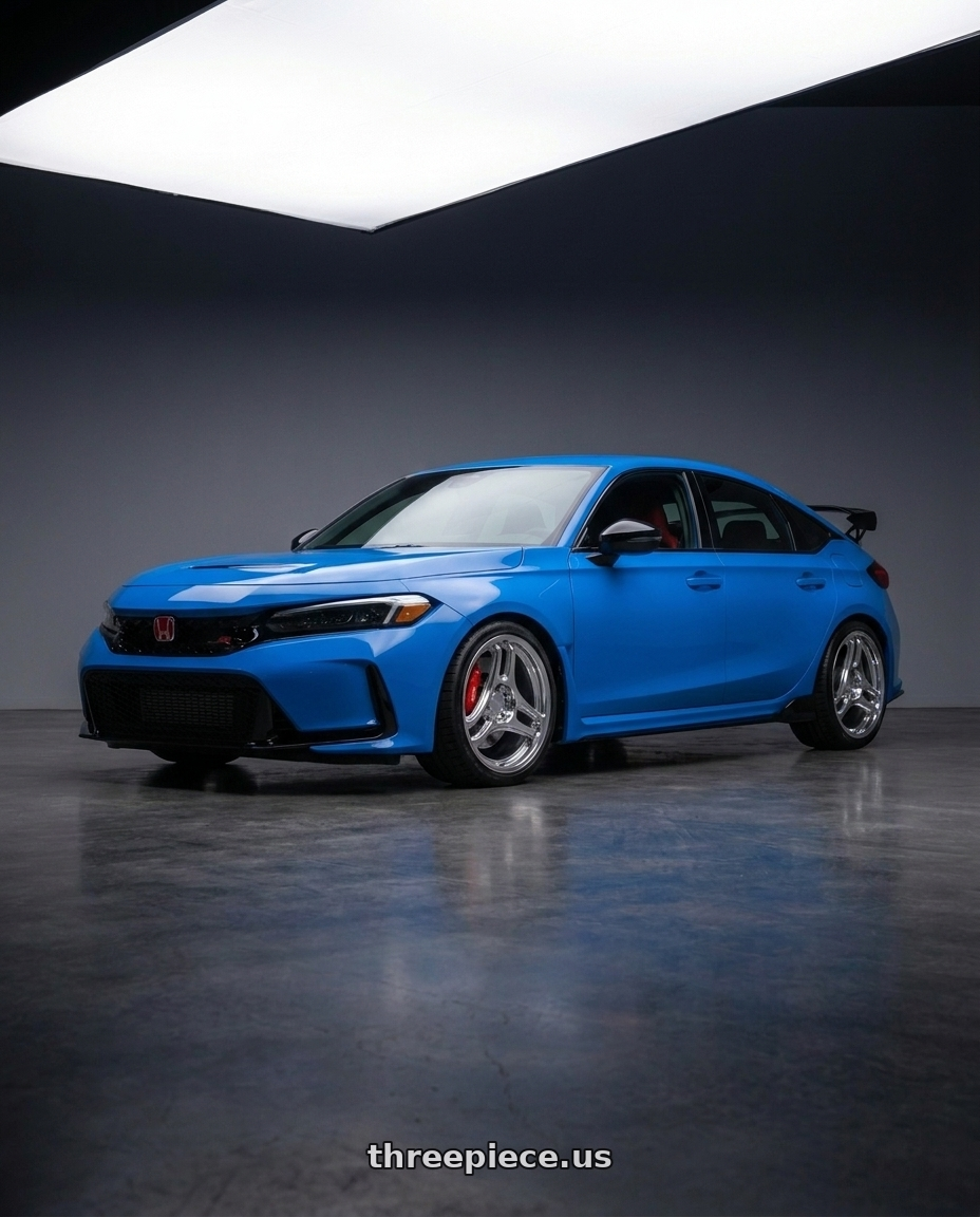 2024 Honda civic fl5 type with Motegi KOJIN 5x120 18x9.5 +38 Polished wheels