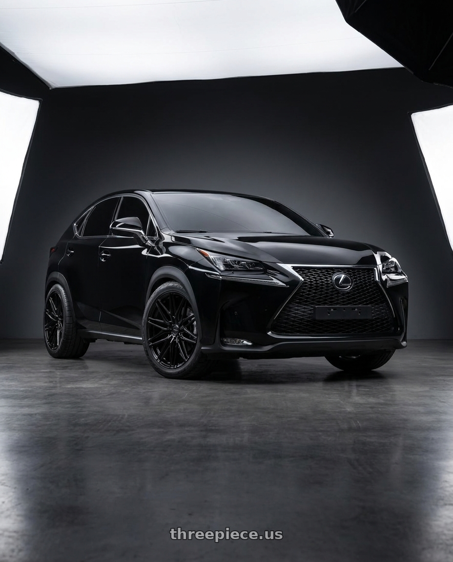 2019 Lexus nx 200 with VOSSEN HF-7 5X127 22x10.5 +27 GLOSS BLACK wheels
