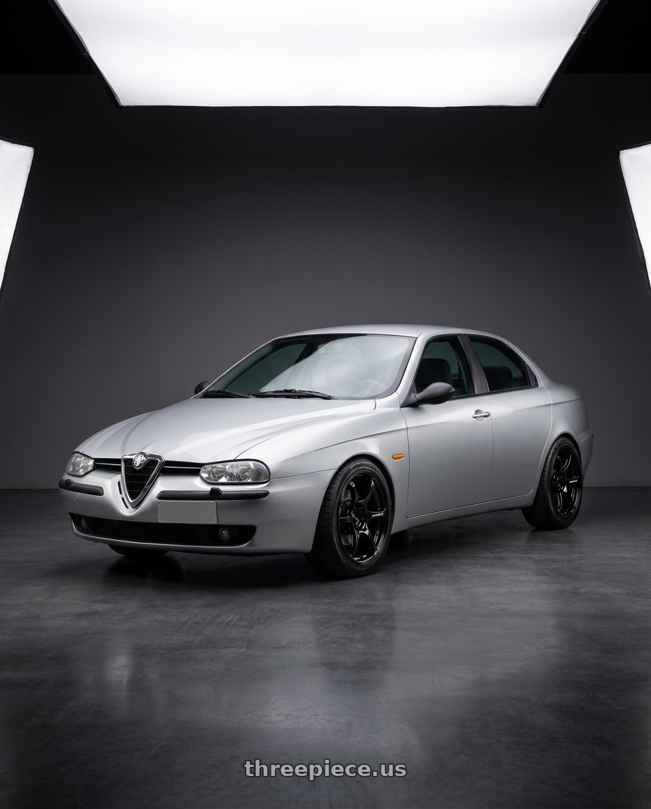 1998 Alfa Romeo 156 with Advan RGIII 4x100 18x7.0+42 Gloss Black wheels