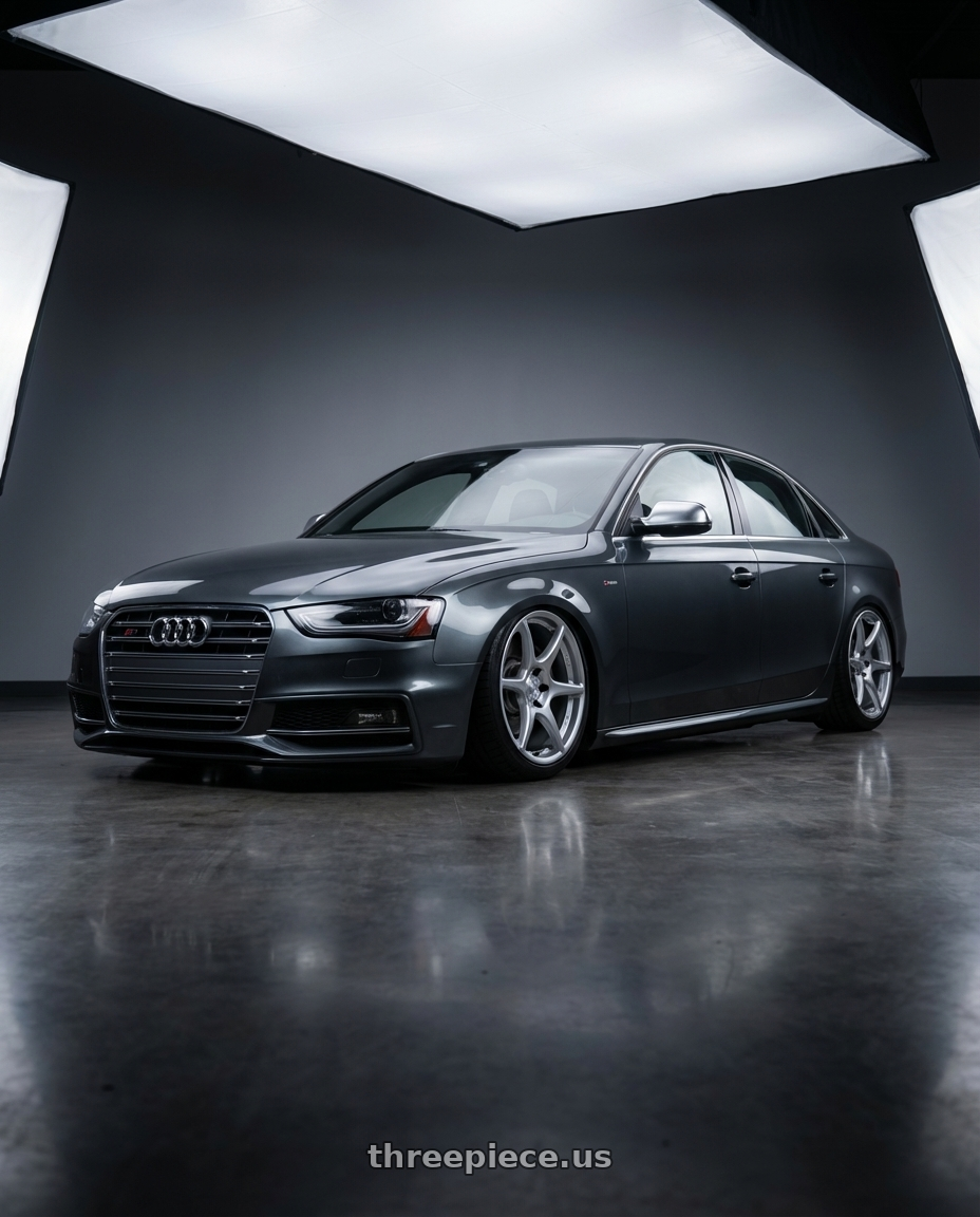 2015 Audi S4 B8.5 with Kansei K11S Tandem 5X112 19x9.5 22 Hyper Silver wheels
