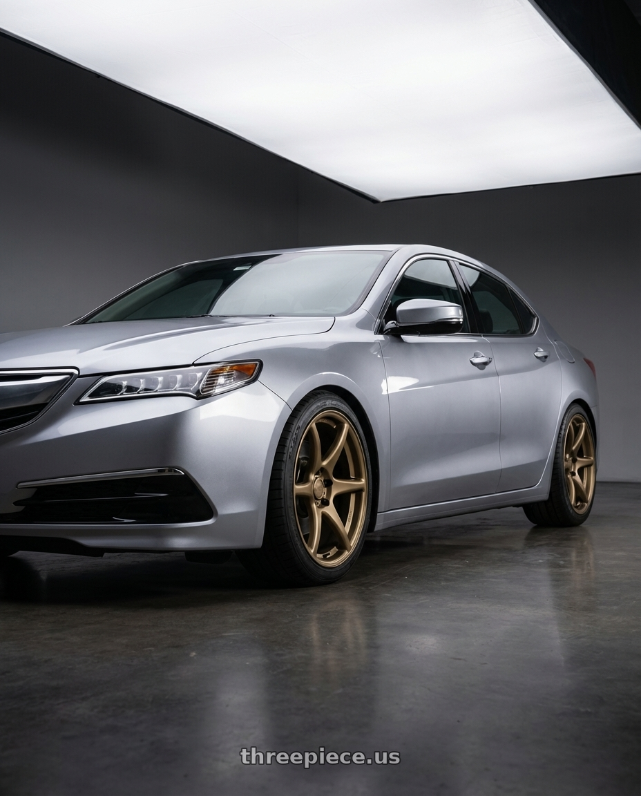 2019 Acura TLX with Kansei K11B Tandem 5x114.3 19x10.5 22 Bronze wheels