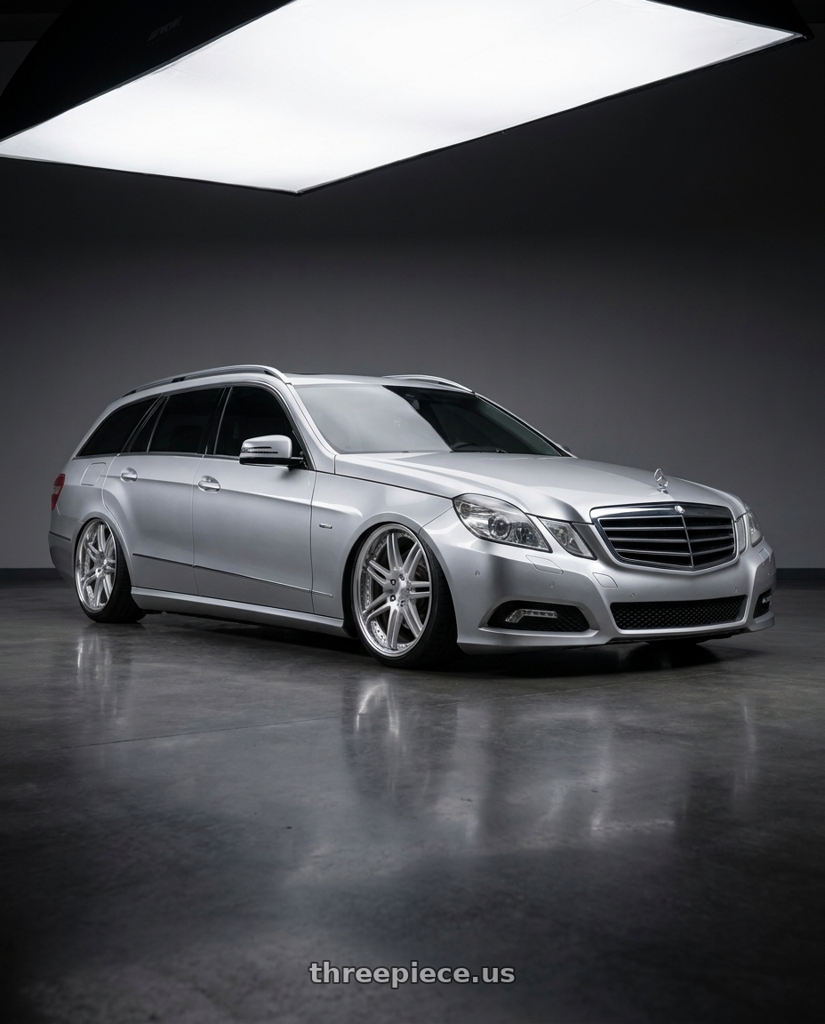 2010 Benz s212 with Work Rizaltado Spoke 2 4x100 16x6+12 A Disk Brush Silver Clear wheels