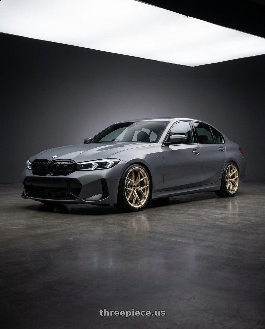 2025 bmw g20 with BBS FI-R Evo 5x112 20x10.5+15 White Gold wheels