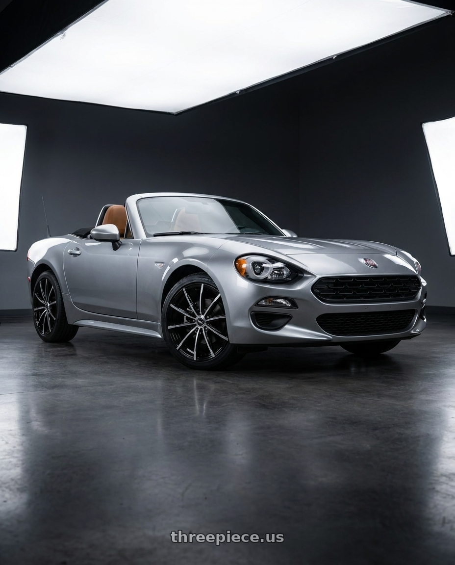 2017 fiat spider 124 with Ns Wheels NS1602 4x100/4x114.3 17x7.5 +38 Gloss Black Machined wheels
