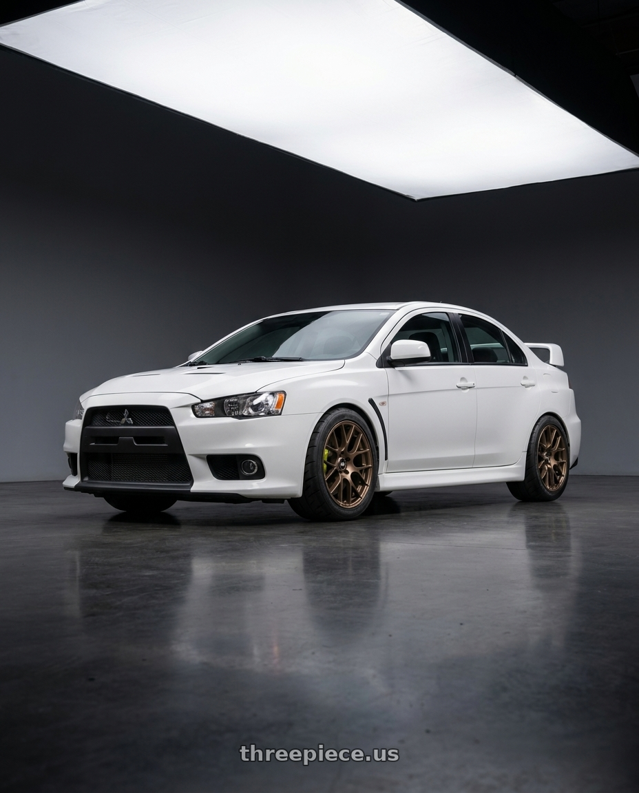 2010 Mitsubishi Evo x with Enkei Raijin 5x114.3 18x9.5+35 Bronze wheels