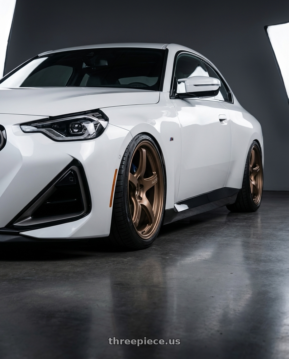 2024 BMW 2 Series G42 with Gram Lights 57CR 5x112 19x9.5+25 Bronze II wheels
