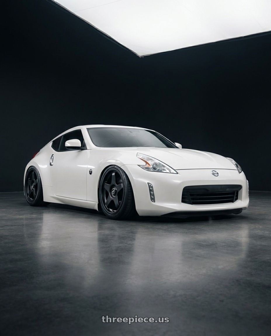 2019 Nissan 370Z with fifteen52 CHICANE 5x114.3 / 5x120 19x8.5 +35 ASPHALT BLACK (SATIN BLACK) wheels