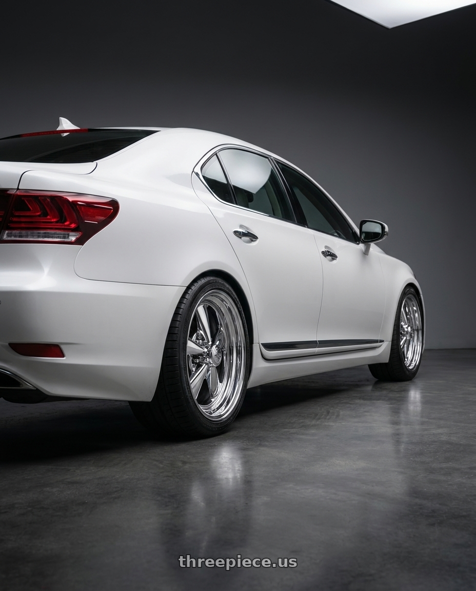 2011 Lexus LS460 with Cragar 08 S/S 5x114.3 14x7 +03 A108955 wheels rear three quarter view square tires