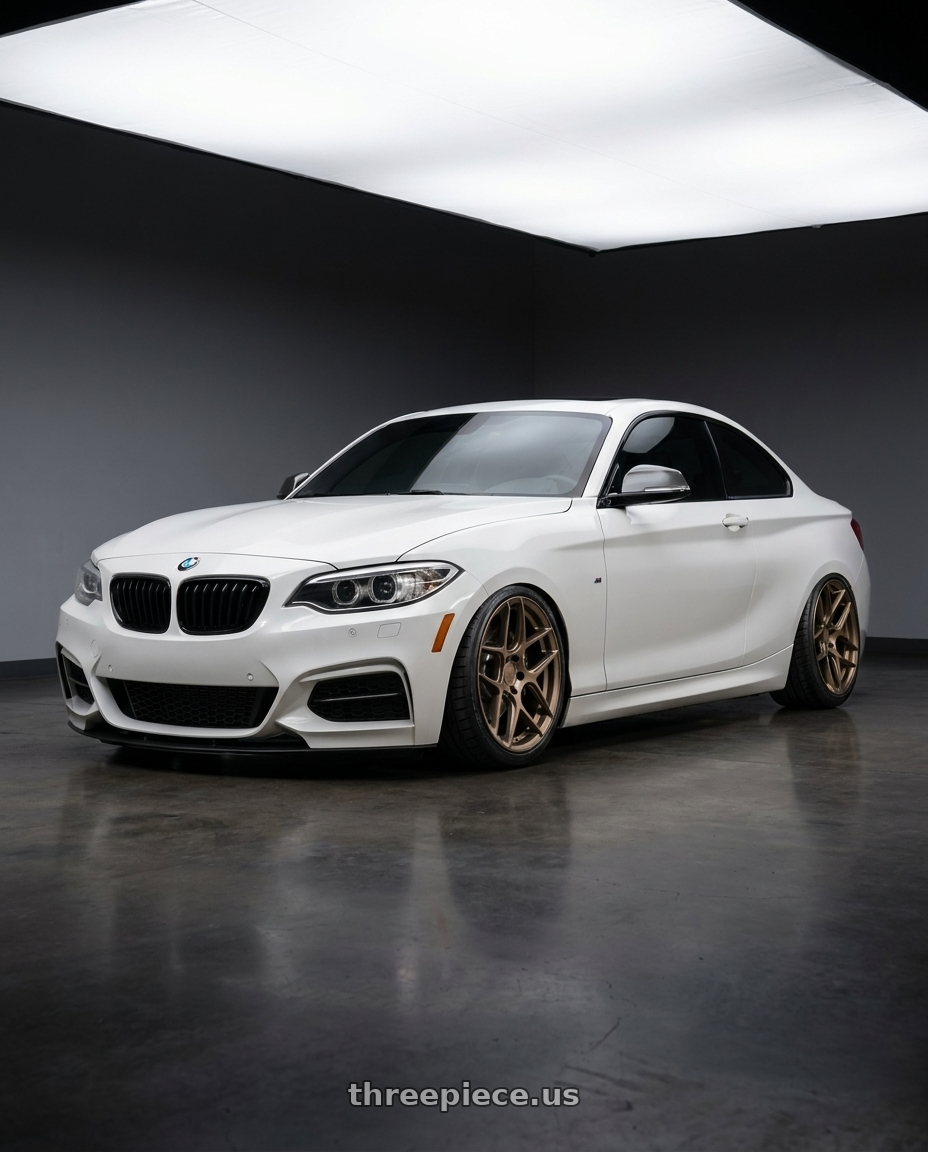 2018 BMW 2 Series F22 with Aodhan AFF2 5x120 19x8.5+35 Matte Bronze wheels