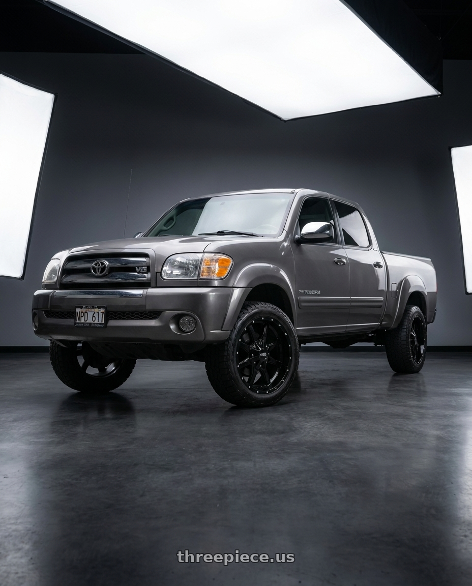 2004 Toyota Tundra with Moto Metal MO970 8X165.1 20X10 +12 GLOSS BLACK WITH MILLED LIP wheels