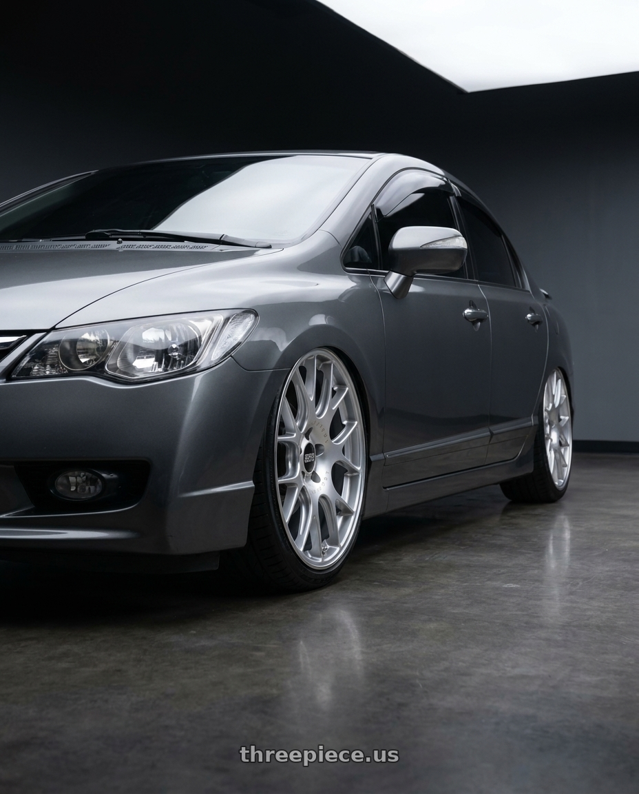 2010 fd1 civic with BBS CH-R 5x114.3 20x8.5 +38 Brilliant Silver Polished Rim Protector wheels