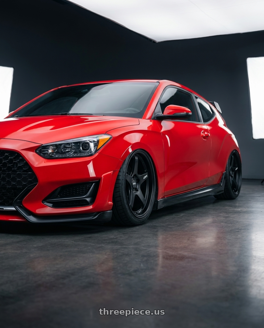 2022 Hyundai Veloster N with ESR Wheels APEX SERIES AP5 5x114.3 19x9.5 +35 Matte Black wheels